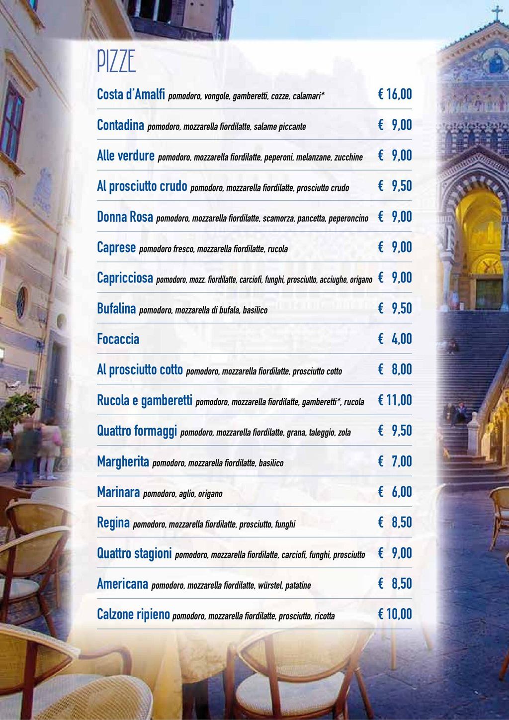 Costa d'Amalfi Brembate - pizze pagina 1