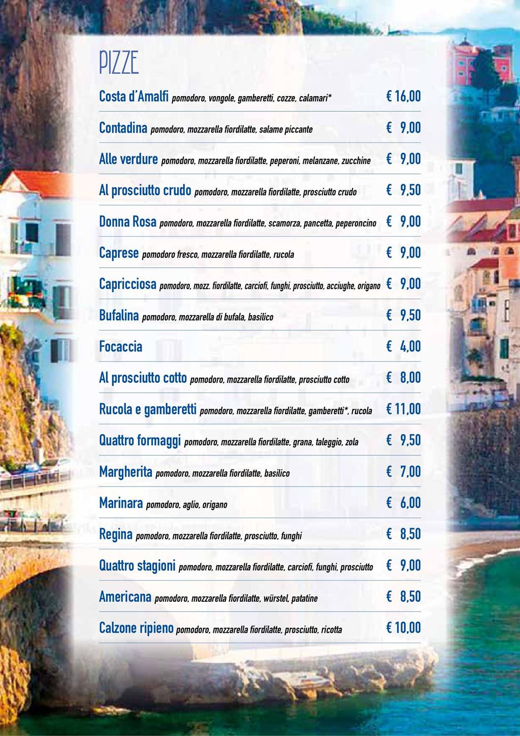 Costa d'Amamlfi Medolago - Pizze pagina 1